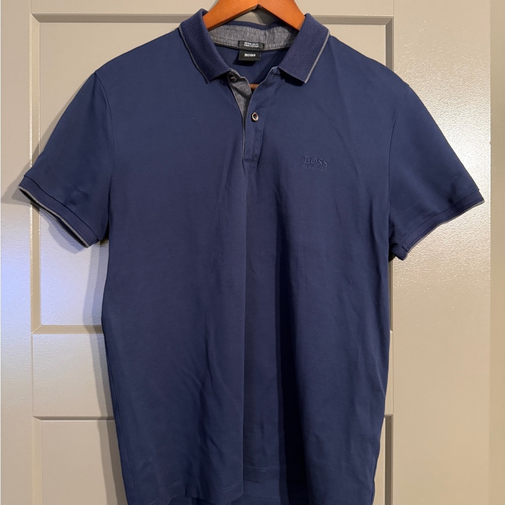 Boss Men's Navy Polo Shirt